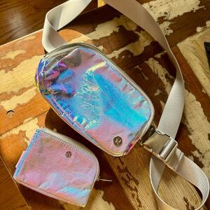 Lululemon Iridescent Belt Bag & Clip able Card Pouch